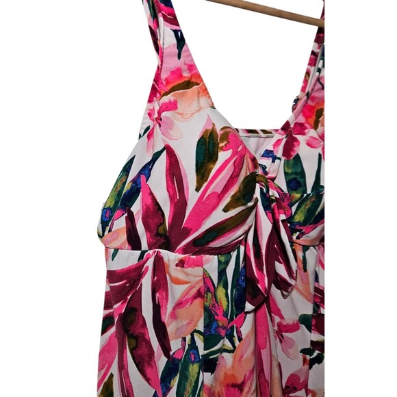 Bal Harbour 16W Hip Minimizer Tropical One-Piece Swimsuit Dress Vacation Resort - Picture 4 of 12